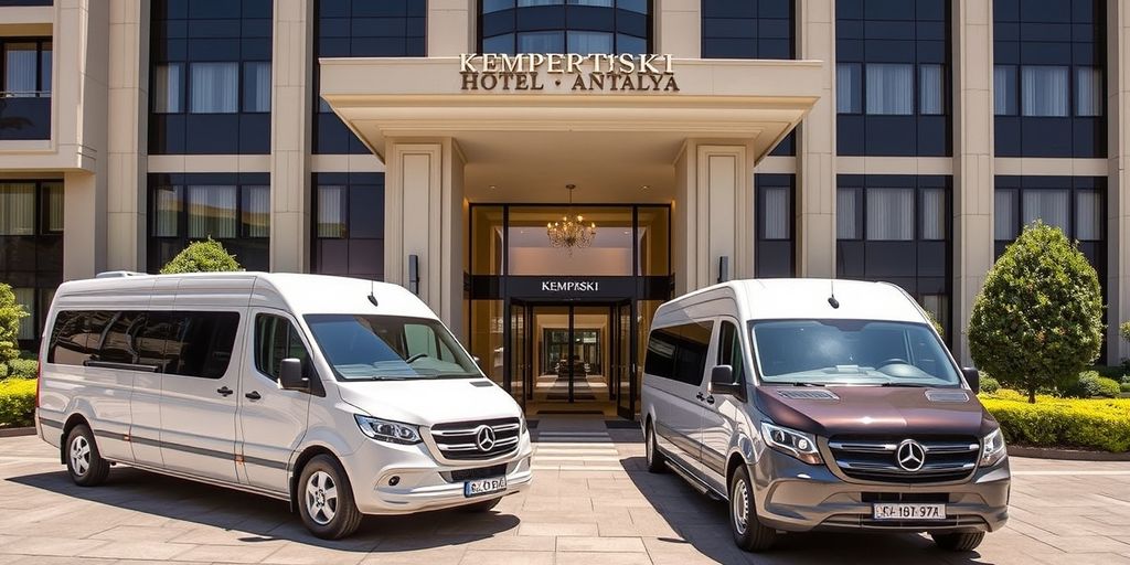 Kempinski Antalya hotel with transfer vehicles