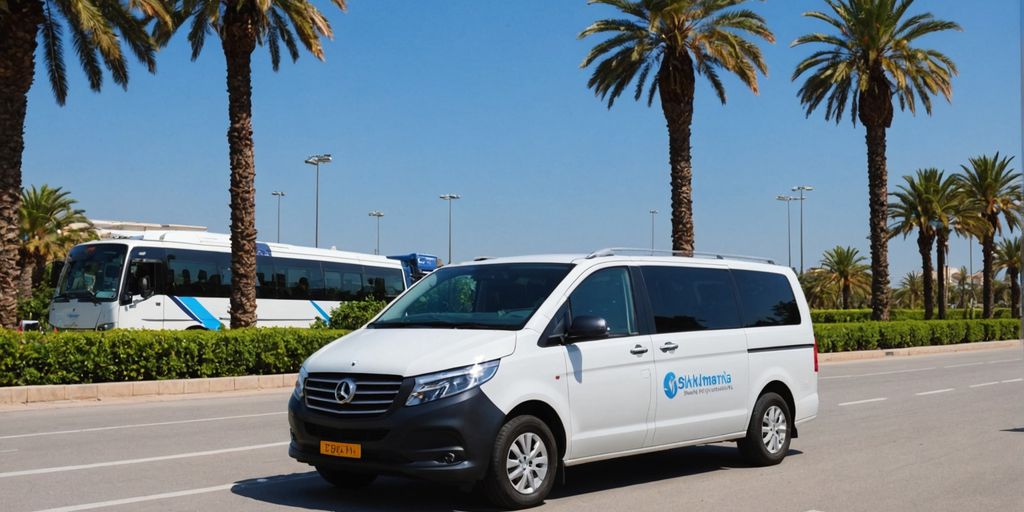 Modern airport transfer vehicle at Antalya Airport