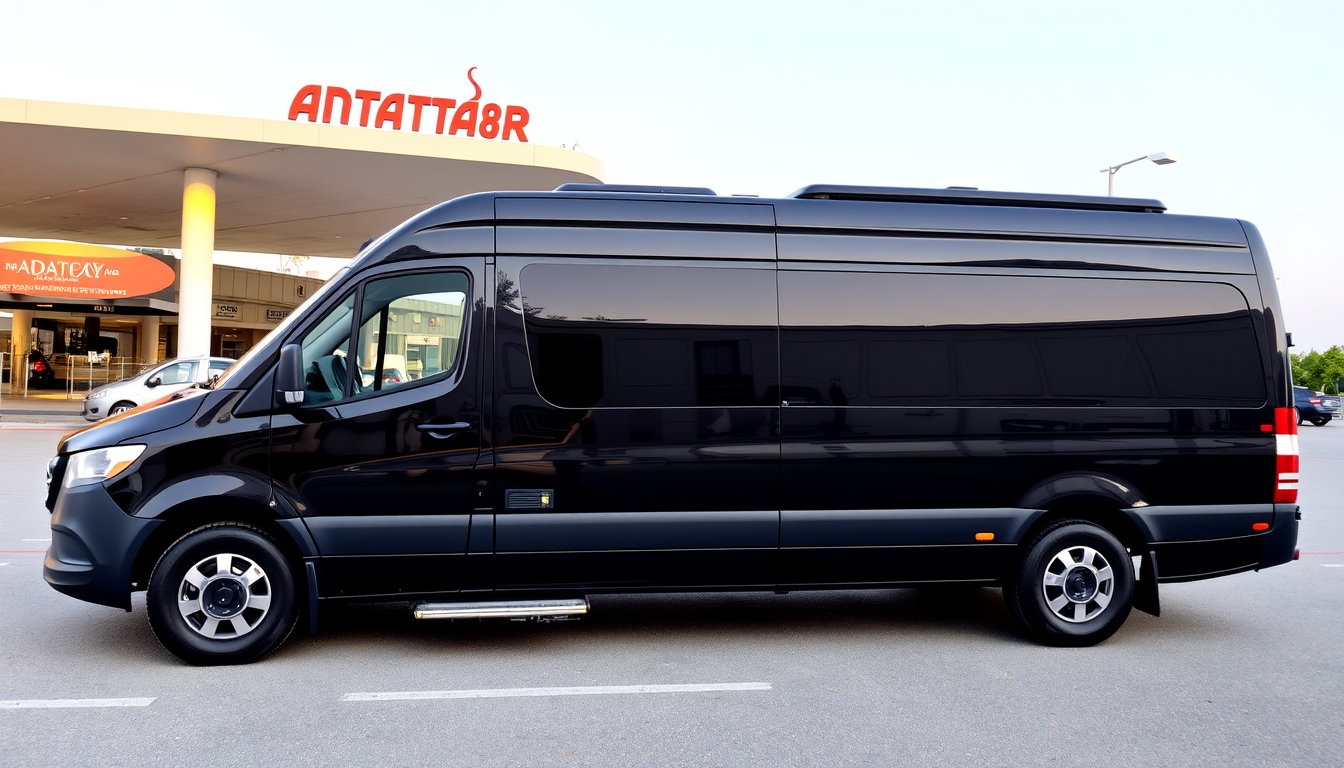 Luxury black taxi at Antalya Airport.